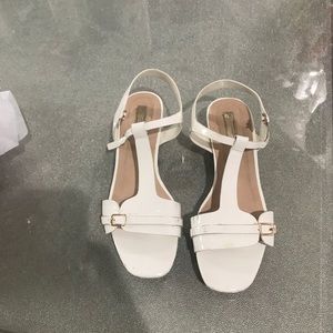 White sandals